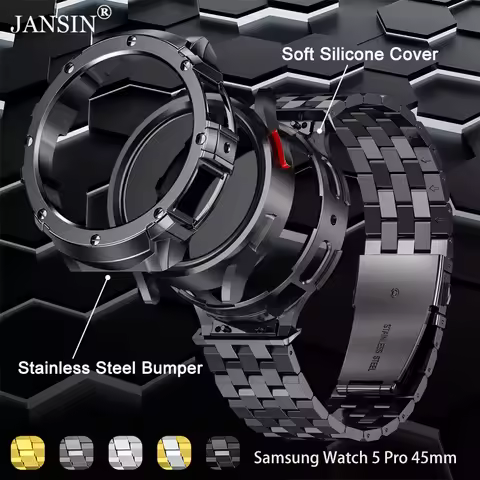 Case+Metal Watch Band for Samsung Watch 5 Pro 45mm Bracelet for Samsung Galaxy Watch 5 Pro 45mm Stra