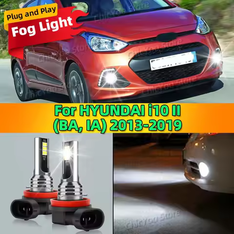 2Pcs 12V 6000K Front Fog Light LED Bulb Accessories Lamp Canbus For HYUNDAI i10 II BA IA 2013 2014 2