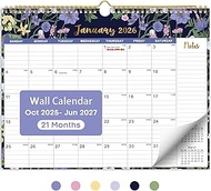 Calendar 2025-2026, 21-Month Calendar from October 2025 to June 2027, 11.5" x 14.7", Spiral Binding 