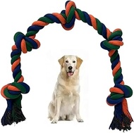 TiME2FUN Dog Rope Toy for Medium and Large Dogs, indestructible 2 Feet 5 Knots Rope Toy, Heavy Duty 