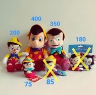 (絕版) 小木偶 Pinocchio 毛公仔(全新)