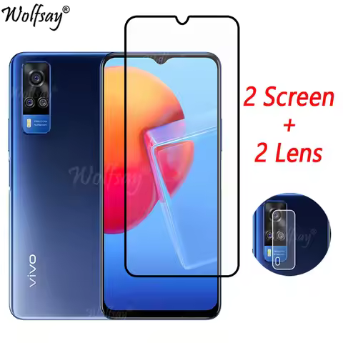 Tempered Glass For Vivo Y51 2020 Screen Protector For Vivo Y51 Y72 Y52 Y21 Y53 Y17S V21 Y11S Y31 Cam