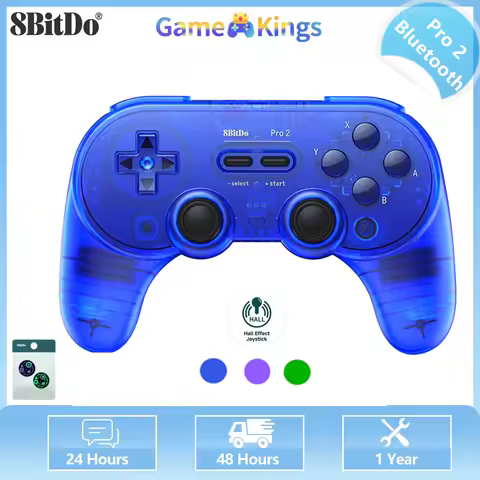 8BitDo Pro 2 Bluetooth Controller Gamepad For Nintendo Switch 2 PC,Window 10/11,Android,Steam Deck H