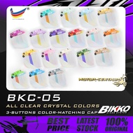 BIKKO BKC-05 CLEAR CRYSTAL GOLD/RED/BLUE/YELLOW/GREEN/PURPLE/PINK/ORANGE/BLACK CAP VISOR MS88,SGV