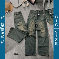 Women's wide-leg ripped jeans Bigsize 55kg-90kg ripped 2-knee style, high quality QC product, plain 