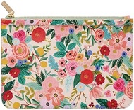 Clutch, Small Pocket for a Credit Card or ID, Gold Zipper and Hardware, Printed in Full Color with F