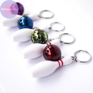 Alittlesetrtop Simulated Bowling Ball Keychain Pendant Car Key Chain Sports Key Ring Bag Charms Car 