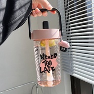 Water Cup Girls' Plastic Cup Good-looking Large Capacity New Sports Water Bottle Portable with Straw Student Children Cup