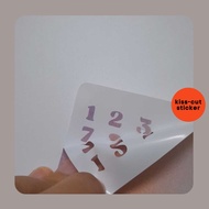 (NG) Kiss-cut Sticker Number Grainy Bujo Stickers / Journaling Stickers / Journal Stickers / Sticker