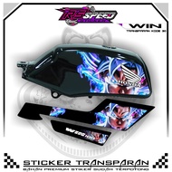 WIN Striping Variations of TRANSPARENT WIN Stickers CODE F.30 PREMIUM MATERIAL