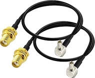 Eightwood 4G LTE Antenna Adapter SMA Adapter to TS9 Right Angle Plug Pigtail Cable RG174 30 cm 2 Pie