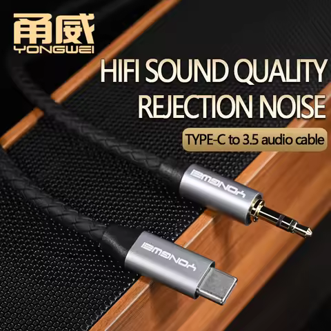YONGWEI Usb typeC To 3.5mm Aux Jack Adapter Speaker and Headphone 3.5 Mm Aux Audio Splitter Jack 3 5