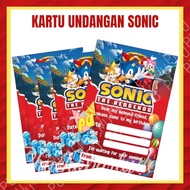 SONIC Birthday Invitation Cards, Pack of 10 SONIC Children's Birthday Invitation Cards
