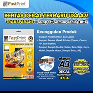 Fast Print Kertas Sticker Water Decal USA