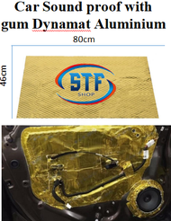 Car Sound Proof With White Gum Dynamat Aluminium Gold Colour Mat Tape 1pcs