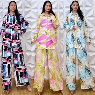 SALE. SALE.set tiedye kemeja tangan panjang JUMBO setelan rayon setelan kemeja set rayon setelan