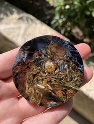 彼得石 水晶擺件 圓形 圓牌