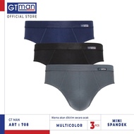 (3pc) CD GT Man 708 Mini Spandex | Gt Man Men's Underwear Spandex Rubber Semi Boxer - Kshop