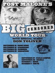 放 Post Malone 演唱會飛 企位 2張