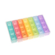 Sihgmy Storage Box Portable Weekly Prescription and Medication Case  7 Days 4 Times a Day Morning No