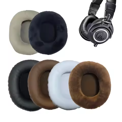 Replacement Earpads for Audio Technica ATH-M50X M40X M30 M40 M50SX1M50X Headset Headphones Leather S