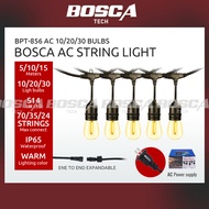 BOSCA AC Outdoor String Light S14 2700K Warm Expandable 10 20 30 bulbs 5 10 15 meters IP65 BPT-856