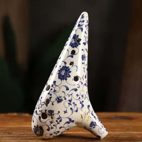 Blue and white ocarina 12-hole seven-piece musical instrument 12-hole afAG ocarina alto C treble