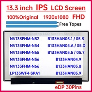 13.3" Laptop LCD Screen NV133FHM-N52 NV133FHM-N54 N56 N65 N66 LP133WF4-SPA1 B133HAN04.9 05.A B133HAN