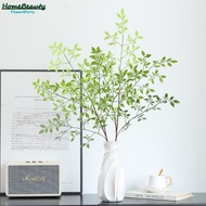 Artificial Plant 5Forks Fake Bamboo Single Branch Simulated Green Plant for Home Garden Decoration A