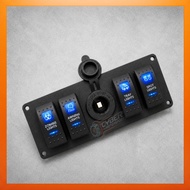 Car Dashboard panel switch led DC port outlet universal car switch 12v 24v car offroad bus truck boa