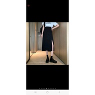 Midi skirt with A-line slit - code 8888