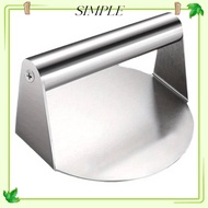 SIMPLESHOP Smash Burger Press, No Rust Round Stainless Steel Grill Press, Steak Burger Stainless Ste