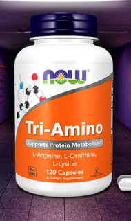Tri-Amino / L-Arginine, L-Ornithine, L-Lysine 120 Capsules by NOW FOODS