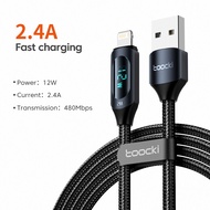 Toocki USB TypeC Lightning Fast Charging Data Cable สำหรับ iPhone 14 13 12 Pro Max X XS XR 8 7 Plus iPad Fast Charging Charger Cable