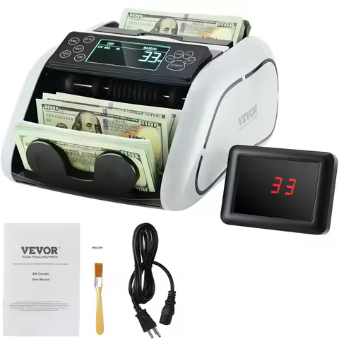 SucceBuy 1000 Pcs/Min Money Counter Business Cash Register Bill Counterfeit Bill Detector by UV/MG/I