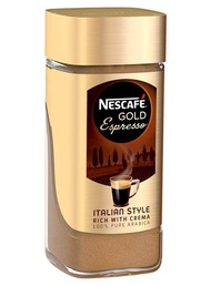 Nescafe Gold Espresso Italian Style Instant Coffee (UK Imported) เนสกาแฟ เอสเพรสโซ อิตาเลี่ยนสไตล์ กาแฟนำเข้าจากอังกฤษ 100g.