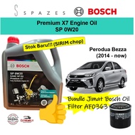 Perodua Bezza Bosch Engine Oil Premium X7 0W20 Fully Synthetic Minyak Enjin Bezza 4L