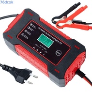 76DCXMY Car Battery Charger, LCD Display Battery Repair Function Motorcycle Charger, Compact Intelli