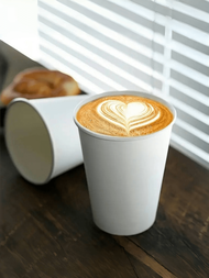 1pc/30pcs/50pcs/100pcs Plain Paper Cups, 8oz, Multi-Purpose, Hand-Wash Only, Suitable For Party, Caf