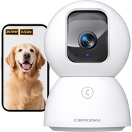 5G Security Camera Indoor, 3K Pet/Dog Camera with Speaker/Phone App, PTZ WiFi Baby Monitor Cameras f