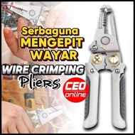 CEO 🇸🇬 Wire Crimping Pliers Cable Wire Stripper Cutter Crimper Wiring Electric Work Plier Tools Wire Cutter Elektrik