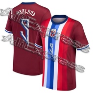 Erling Haaland Norway National Team Home Mens and Womens Outdoor Sports Leisure Quick Drying T-shirt