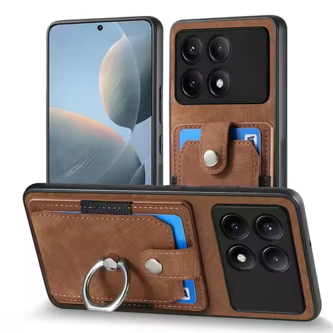 For Xiaomi Poco F8 Ultra F7 X7 5G Case Leather Card Back Cover For Poco X3 NFC F8 X7 F7 M7 F6 M6 X6 