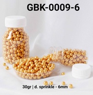 GBK-0009-6 Sprinkles sprinkle sprinkel 30 gram mutiara emas -OK-