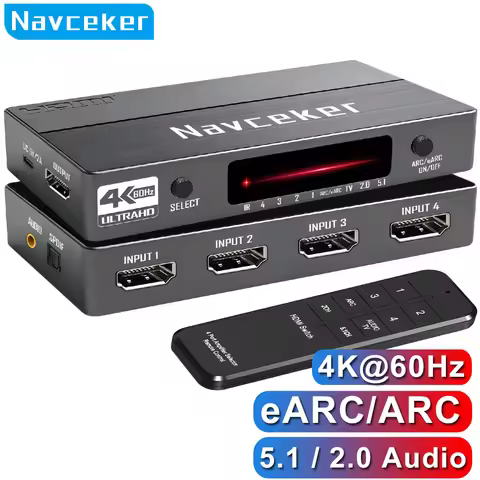 60Hz 4K HDMI Switch HDR HDMI ARC Audio Extractor HDMI 2.0 Splitter Switcher HDMI Switch Audio Extrac