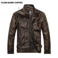 CL200 Korean Style Biker PU Leather Jacket Motorcycle er Outerwear
