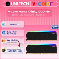 RAM DDR5 CUDIMM | V-Color Manta XFinity 48GB (2x24GB) Bus 8400Mhz CL40 | XMP | Black Black | BH 12T