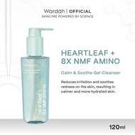 Wardah Heartleaf + 8X NMF Amino Calm & Soothe Gel Cleanser 120ml - Calm & Soothe Redness ,Reduce Inf