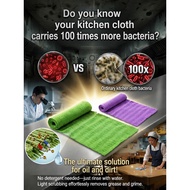 [Bamboo Fiber Material] High-strength antibacterial fiber cleaning cloth/Oil Removal Cloth