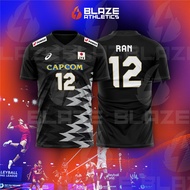 Japan Olympic Volleyball Jersey Nishida Yuji Black Casual Women Men Tshirt(Free name and number) ﻿